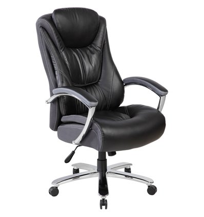Riva Chair 9373 черное, хром, экокожа, усиленное до 250 кг