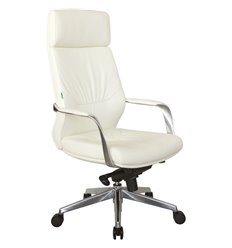 Офисное кресло RV DESIGN Alvaro A1815 белое, алюминий, кожа фото 1