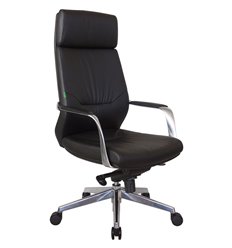 Riva Chair A1815 черное, алюминий, кожа