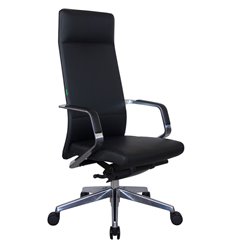 Riva Chair A1811 черное, алюминий, кожа