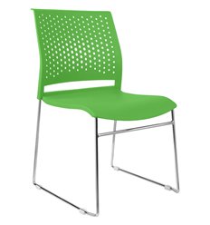 Стул Riva Chair Color D918 зеленый, хромированный пруток, пластик фото 1