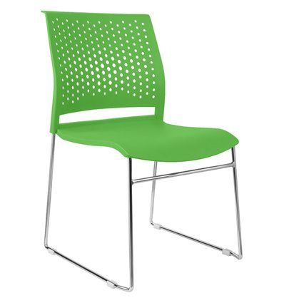 Riva Chair D918 зеленый, хромированный пруток, пластик