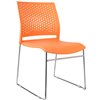 Riva Chair D918 оранжевый, хромированный пруток, пластик фото 1