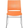 Riva Chair D918 оранжевый, хромированный пруток, пластик фото 2
