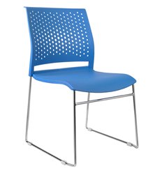 Riva Chair D918 синий, хромированный пруток, пластик