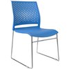 Riva Chair D918 синий, хромированный пруток, пластик фото 1