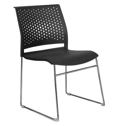 Riva Chair D918 черный, хромированный пруток, пластик