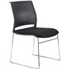Riva Chair D918B черный, хромированный пруток, пластик/ткань фото 1