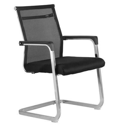 Riva Chair 801 E черное, хром, спинка сетка