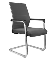 Riva Chair D818 серое, хром, спинка сетка