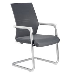Riva Chair D819 серое, хром, спинка сетка