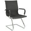 Riva Chair 6002-3E черное, хром, экокожа фото 1