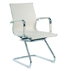 Riva Chair 6016-3 светло-бежевое, хром, экокожа