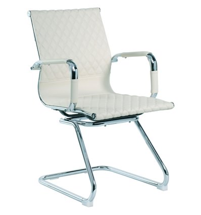 Riva Chair 6016-3 светло-бежевое, хром, экокожа