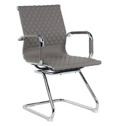 Riva Chair 6016-3 серое, хром, экокожа