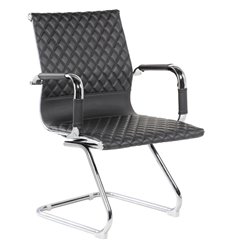 Riva Chair 6016-3 черное, хром, экокожа