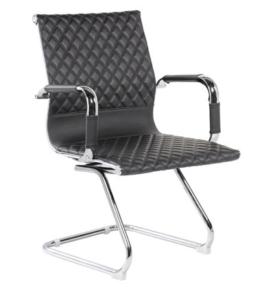 Riva Chair 6016-3 черное, хром, экокожа