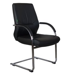 Riva Chair C1815 черное, хром, кожа