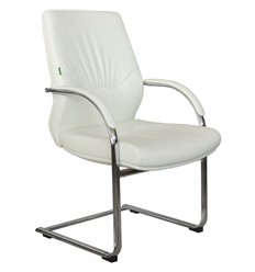 Riva Chair C1815 белое, хром, кожа