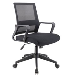 Офисное кресло EVERPROF Simple, сетка/ткань, цвет черный фото 1