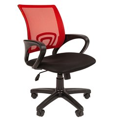 Офисное кресло CHAIRMAN 696 TW красный, сетка/ткань фото 1