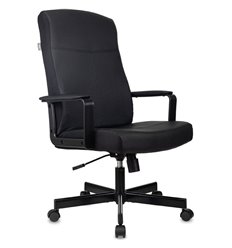 Кресло для руководителя Бюрократ DOMINUS-BL, экокожа, цвет черный фото 1