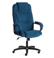 Кресло для руководителя TETCHAIR BERGAMO (22) флок, синий фото 1