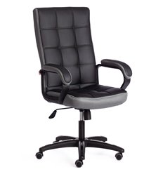Офисное кресло TETCHAIR TRENDY (22) экокожа/ткань, черный/серый фото 1
