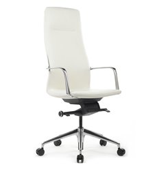 Офисное кресло RV DESIGN Plaza FK004-A13 белый, алюминий, кожа фото 1