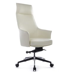 Офисное кресло RV DESIGN Rosso A1918 белый, алюминий, кожа фото 1