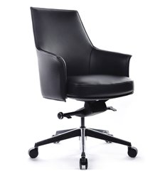 Дизайнерское кресло RV DESIGN Rosso-M B1918 черный, алюминий, кожа фото 1