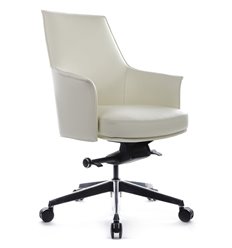 Офисное кресло RV DESIGN Rosso-M B1918 белый, алюминий, кожа фото 1