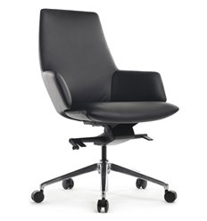 Офисное кресло RV DESIGN Spell-M B1719 черный, алюминий, кожа фото 1