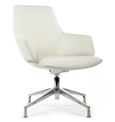Офисное кресло RV DESIGN Spell-ST C1719 белый, алюминий, кожа фото 1