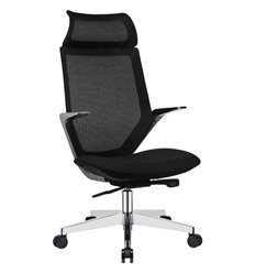 Кресло для руководителя RV DESIGN Form F1 черный, сетка/ткань фото 1