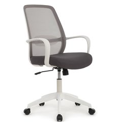 Дизайнерское кресло RV DESIGN Fast W-207 белый пластик, серая сетка фото 1