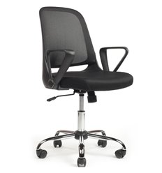 Офисное кресло RV DESIGN W-158 черный пластик, черная сетка фото 1