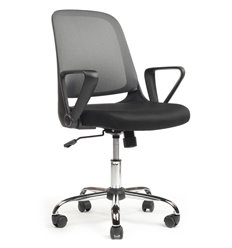 Офисное кресло RV DESIGN W-158 черный пластик, серая сетка фото 1