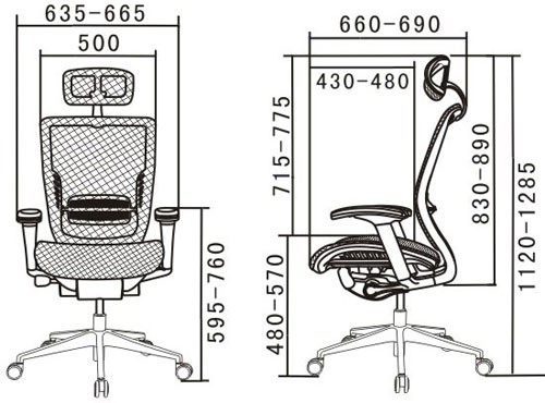 Размер кресла Expert Spark